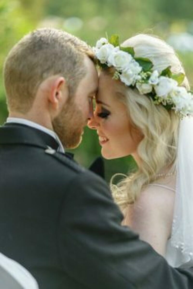 Natalie and Cameron on their wedding day