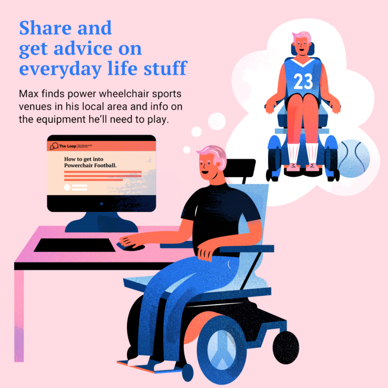 Max finds power wheelchair sports venues in his local area and info on the equipment he'll need to play.
